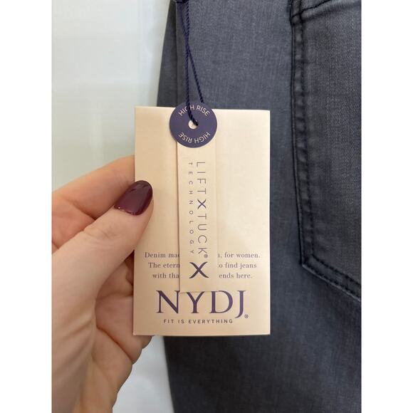 NYDJ Ellison Jeans Womens 18W Destiny Gray Straight Leg High Rise Lift Tuck NWT - Picture 5 of 10